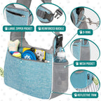 PetAmi Small Dog Sling Carrier, Soft-Sided Crossbody Puppy Carrying Purse Bag, Adjustable Sling Pet Pouch to Wear Medium Dog Cat Travel, Dog Bag for Traveling, Poop Bag Dispenser, Max 10 lbs, Blue