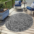 Keen Home Design Terrace Outdoor Round Rug - 8ft Round Washable Indoor/Outdoor Rug for Patio, Kitchen, Balcony, Beach, Garden, Deck and Porch, Size: 7'7" Round