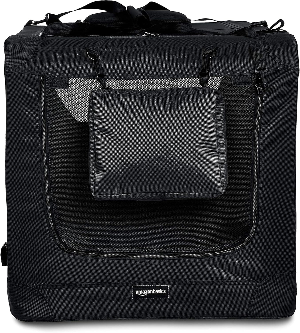 Amazon Basics Folding Portable Soft Pet Dog Crate Carrier Kennel, 36 x 24 x 24 inches, Black