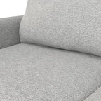 SIMPLIHOME Livingston 76-inch Wide Sofa in Mist Grey Woven-Blend Fabric, Handcrafted Loveseat Couch for Living Room or Family Room, Mid-Century Modern Style, Solid Wood Frame
