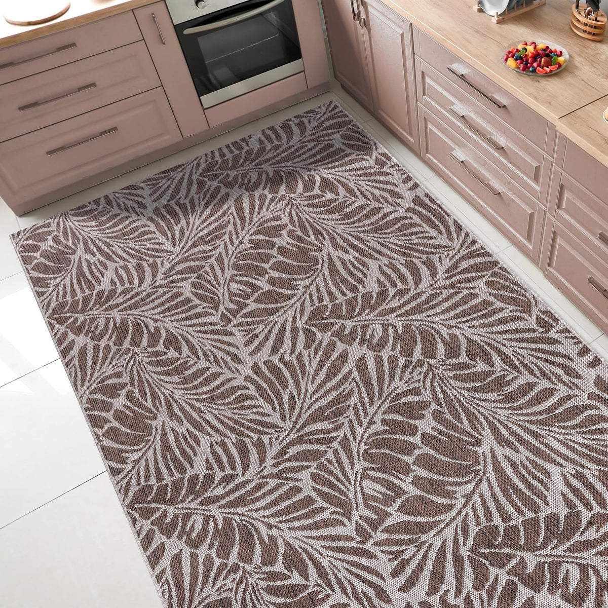 Keen Home Design Terrace Outdoor Area Rug - 6x9 Washable Indoor/Outdoor Rug for Patio, Kitchen, Balcony, Beach, Garden, Deck and Porch, Size: 6'x8'10"