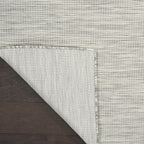 Nourison Positano Indoor-Outdoor Light Grey 5' x 7' Area Rug, Easy Cleaning, Non Shedding, Bed Room, Living Room, Dining Room, Backyard, Deck, Patio (5x7)