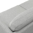SIMPLIHOME Livingston 76-inch Wide Sofa in Mist Grey Woven-Blend Fabric, Handcrafted Loveseat Couch for Living Room or Family Room, Mid-Century Modern Style, Solid Wood Frame
