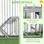 Chicken Activity Play for Healthy & Happy Animals, Swing Set with Chicken Perches & Hen Ladder, Chicken Coop Toy, Gray