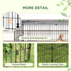 73" Small Animal Playpen with with Roof for Rabbits, Chicken, Chinchillas for Indoor/Outdoor Use, Green