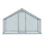 10 X 10 Ft Large Metal Chicken Coop, Walk-in Poultry Cage Chicken Hen Run House With Waterproof Cover, Rabbits Cats Dogs Farm Pen For Outdoor Backyard Farm Garden(SAME AS09877689)