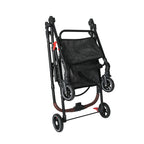 4-Wheel Foldable Pet Stroller For Small Dogs & Cats - 360 Rotating Wheels, Detachable Carrier & Travel Bag Included